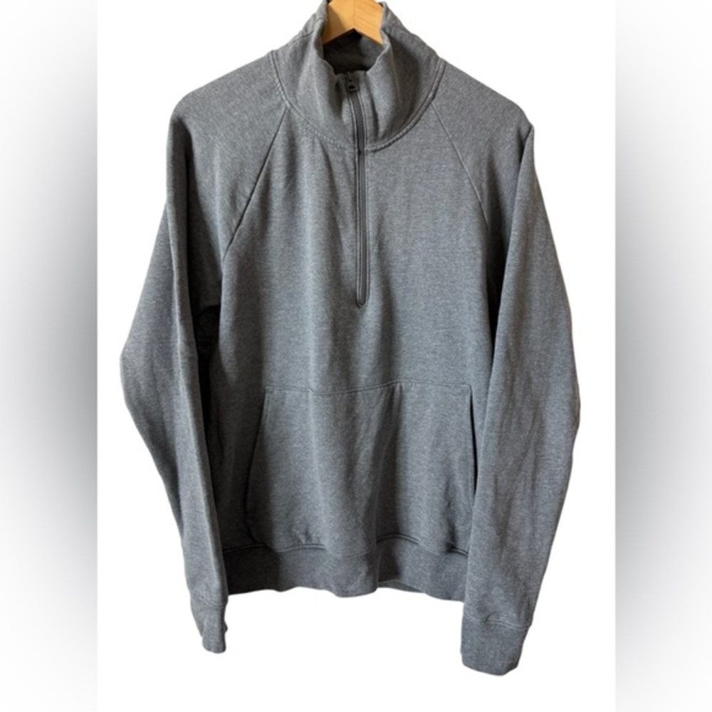 Brooklinen Loungewear 1/4 Zip Pullover Gray‎ XS Soft Modal Blend